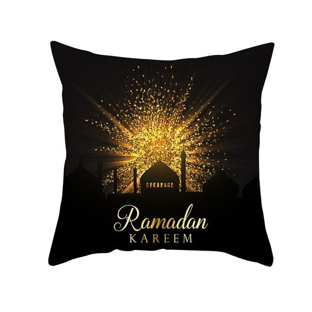 Black Gold Pattern Decorative Pillowcase Cushion Peach Skin Colorful Decorative Pillow Cases Sofa Couch Decoration Cushion Covers Pillow Beautiful Pillowcase
