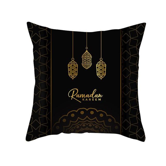 Black Gold Pattern Decorative Pillowcase Cushion Peach Skin Colorful Decorative Pillow Cases Sofa Couch Decoration Cushion Covers Pillow Beautiful Pillowcase