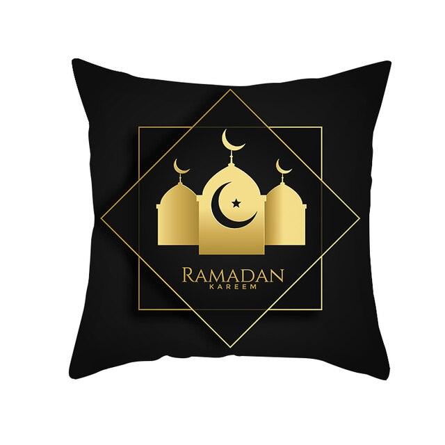 Black Gold Pattern Decorative Pillowcase Cushion Peach Skin Colorful Decorative Pillow Cases Sofa Couch Decoration Cushion Covers Pillow Beautiful Pillowcase