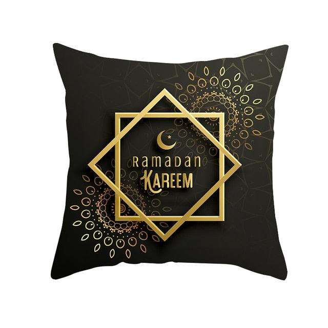 Black Gold Pattern Decorative Pillowcase Cushion Peach Skin Colorful Decorative Pillow Cases Sofa Couch Decoration Cushion Covers Pillow Beautiful Pillowcase