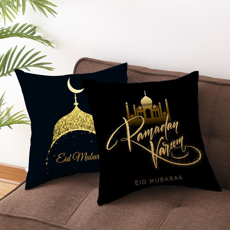 Black Gold Pattern Decorative Pillowcase Cushion Peach Skin Colorful Decorative Pillow Cases Sofa Couch Decoration Cushion Covers Pillow Beautiful Pillowcase