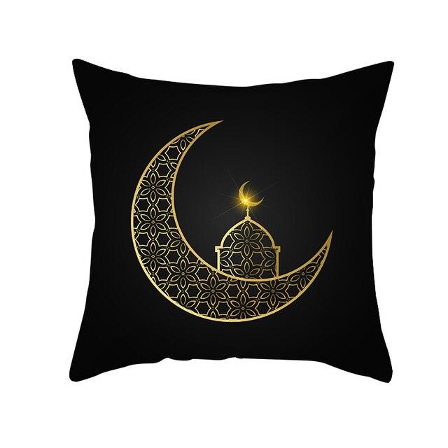 Black Gold Pattern Decorative Pillowcase Cushion Peach Skin Colorful Decorative Pillow Cases Sofa Couch Decoration Cushion Covers Pillow Beautiful Pillowcase