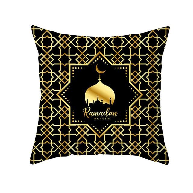 Black Gold Pattern Decorative Pillowcase Cushion Peach Skin Colorful Decorative Pillow Cases Sofa Couch Decoration Cushion Covers Pillow Beautiful Pillowcase
