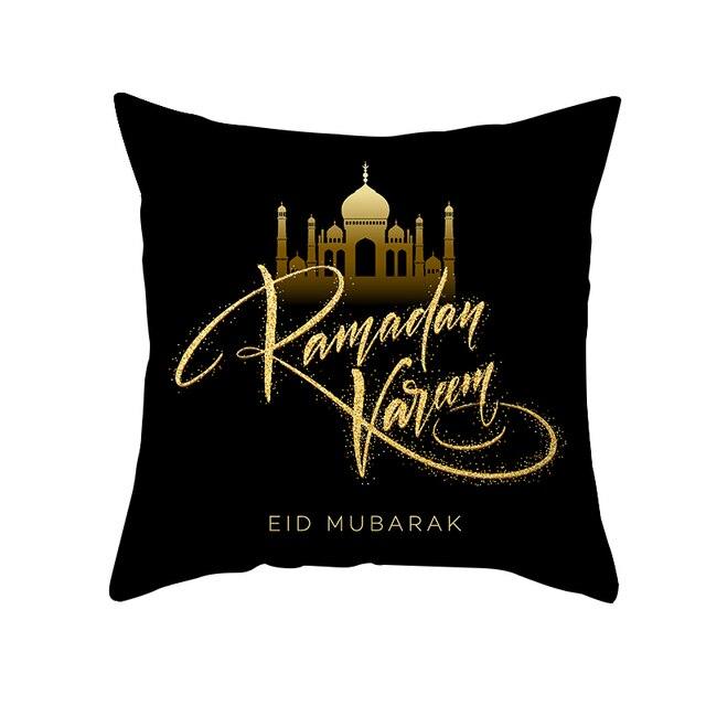Black Gold Pattern Decorative Pillowcase Cushion Peach Skin Colorful Decorative Pillow Cases Sofa Couch Decoration Cushion Covers Pillow Beautiful Pillowcase