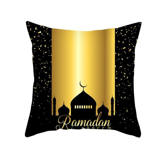 Black Gold Pattern Decorative Pillowcase Cushion Peach Skin Colorful Decorative Pillow Cases Sofa Couch Decoration Cushion Covers Pillow Beautiful Pillowcase