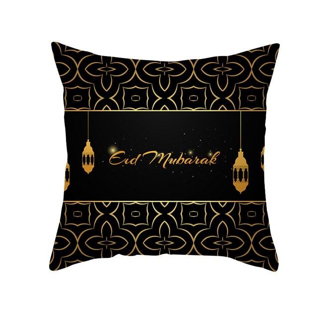Black Gold Pattern Decorative Pillowcase Cushion Peach Skin Colorful Decorative Pillow Cases Sofa Couch Decoration Cushion Covers Pillow Beautiful Pillowcase