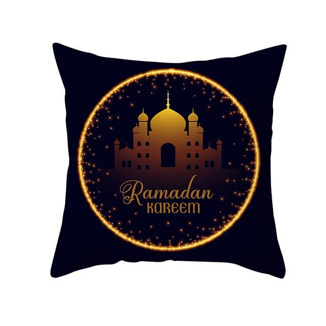 Black Gold Pattern Decorative Pillowcase Cushion Peach Skin Colorful Decorative Pillow Cases Sofa Couch Decoration Cushion Covers Pillow Beautiful Pillowcase