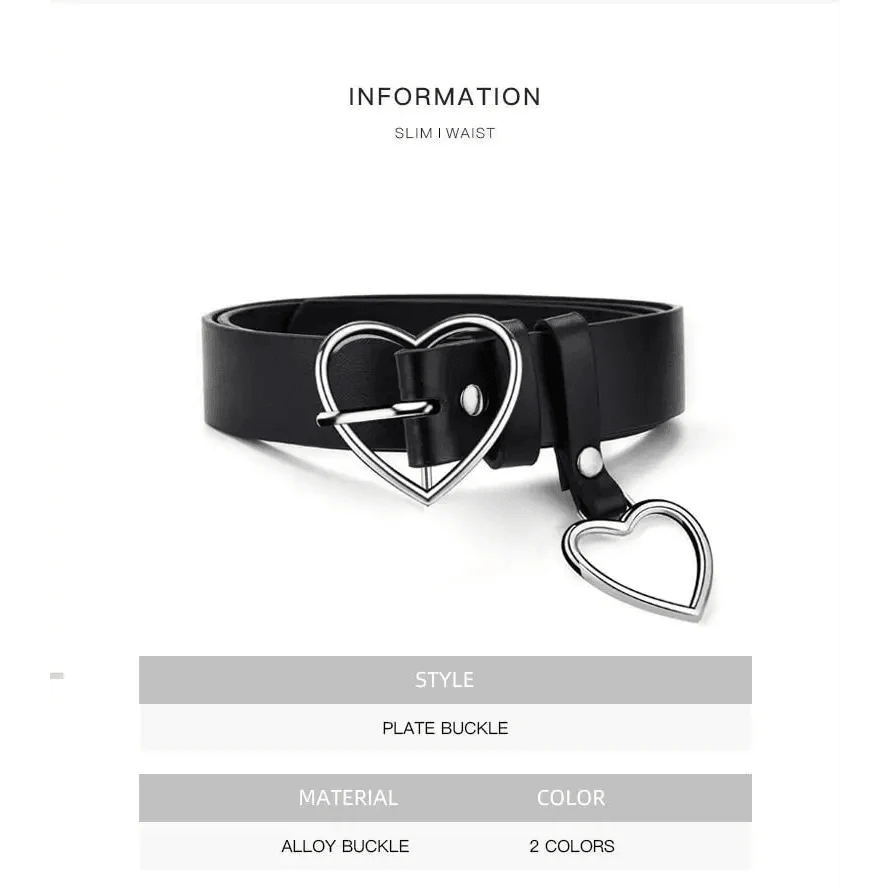 Black Heart Shaped Belt High Quality Love Elegant Belts For Women Vintage Design Belt Ladies Dress Waistband For Jeans Shorts Ladies Dress
