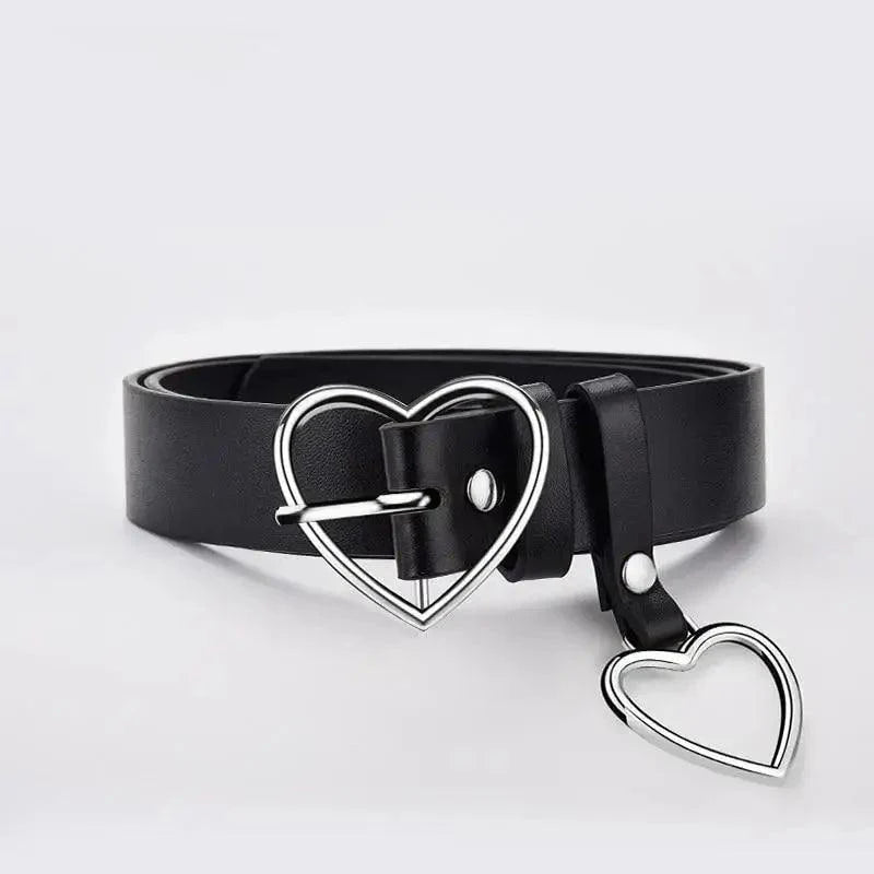 Black Heart Shaped Belt High Quality Love Elegant Belts For Women Vintage Design Belt Ladies Dress Waistband For Jeans Shorts Ladies Dress