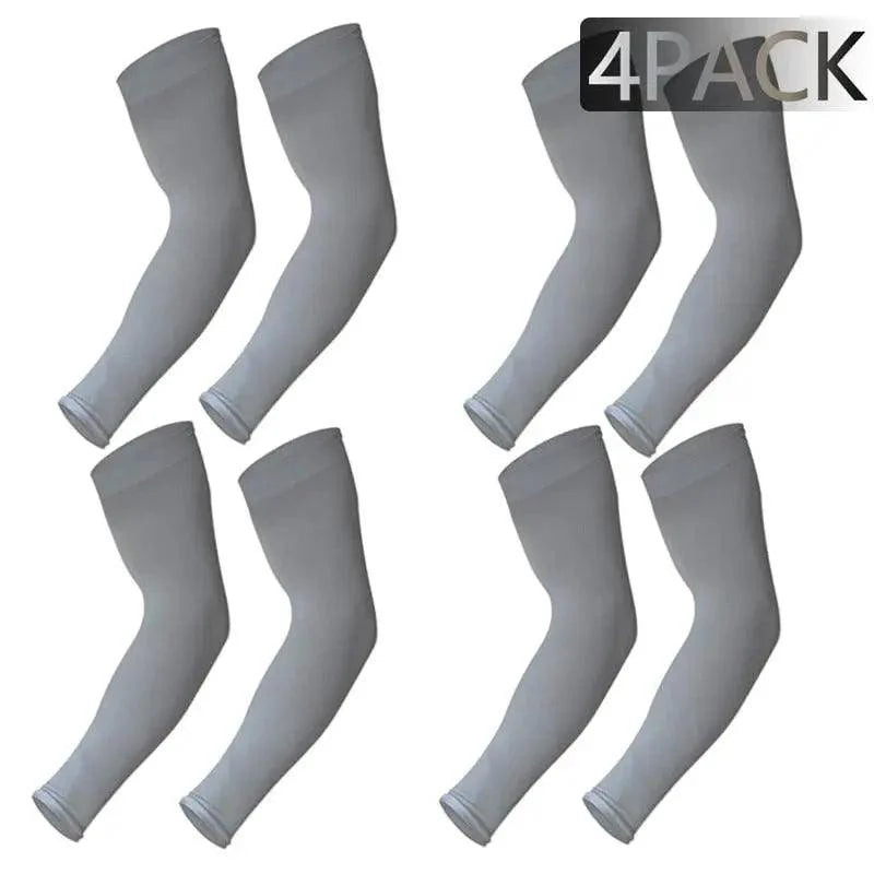 Black Men Unisex Cooling Arm Sleeves Cover Cycling Running Sun Protection Outdoor Activities Hide Tattoos Sleeve Cooling Sports Sleeve For Basketball Golf Football