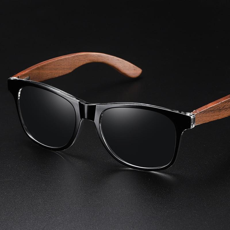 Black Men Wood Frame Sunglasses Mirror Polarized Sun Glasses For  Male Wooden Temples Sunglass Vintage Design Summer UV Protection Lightweight Frames Sunglasses For Men