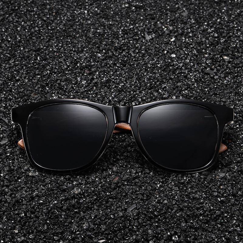 Black Men Wood Frame Sunglasses Mirror Polarized Sun Glasses For  Male Wooden Temples Sunglass Vintage Design Summer UV Protection Lightweight Frames Sunglasses For Men