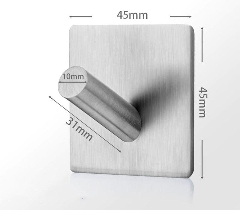 Black Robe Hook Wall Hook Towel Hook for Bathroom Stainless Steel Coat Hook Rustproof Hook Hanger for Kitchen Hardware Stainless Steel Hooks Waterproof and Oilproof Bathroom Kitchen Self Adhesive Hooks for Hanging Coat Hat Towel