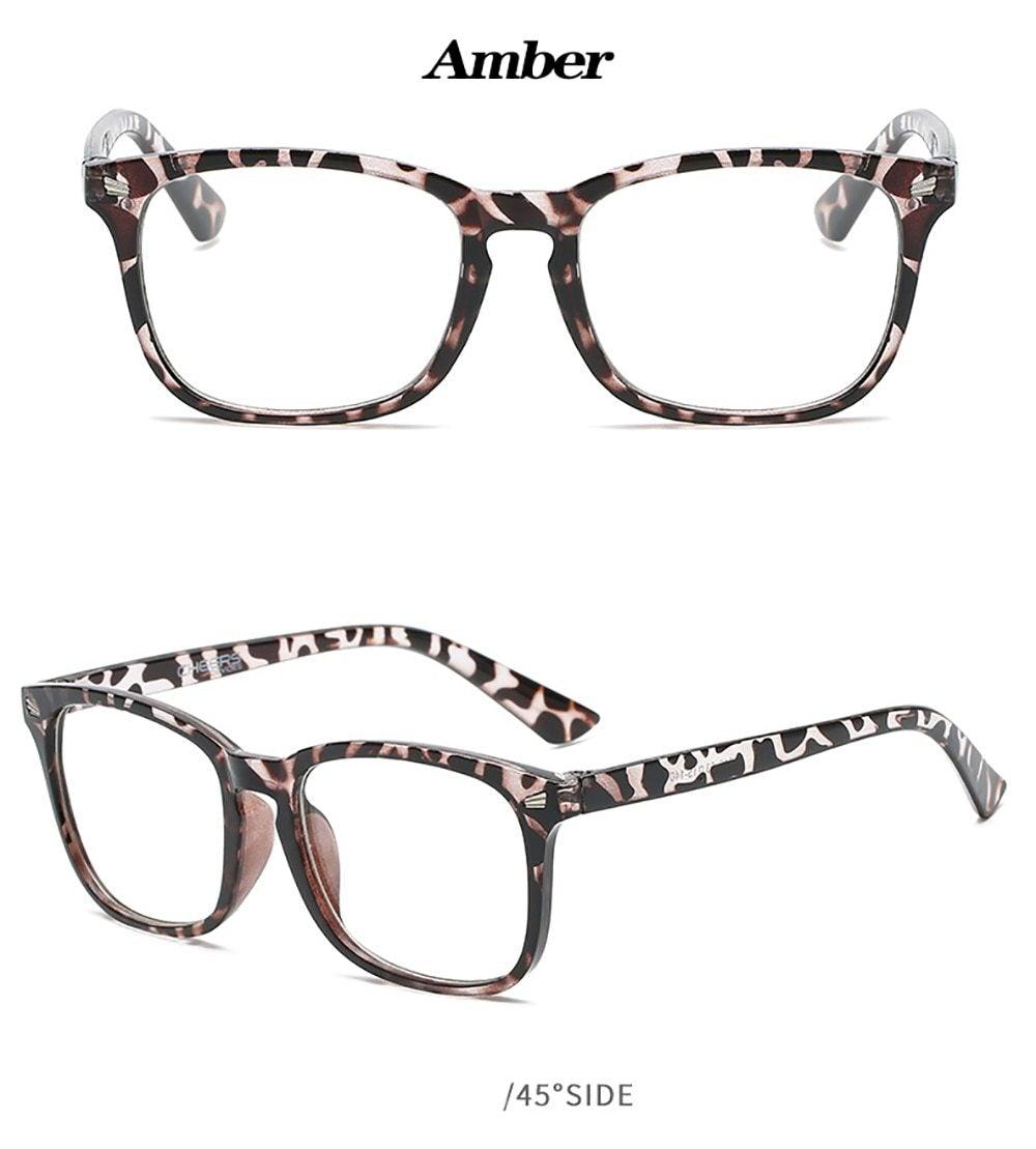 Black Square Decorative Glasses Women Anti-Blue Light Computer Glasses Big Size Reading Glasses Eyeglasses  Blue Light Filter Computer Glasses for UV Blocking Anti Eyestrain Gaming Glasses Anti-glare blocker eyewear Protection for Men Women