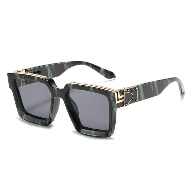 Black Vintage Design Sunglasses Luxury Design Stylish Classic  Sunglasses For Women Fashionable Trending Rectangle Shape Sunglasses For Ladies Summer UV400 Shades For Female