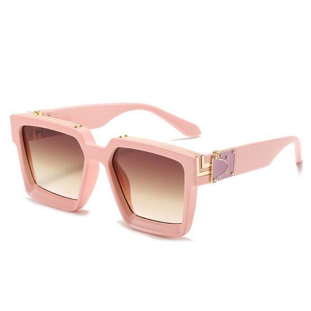 Black Vintage Design Sunglasses Luxury Design Stylish Classic  Sunglasses For Women Fashionable Trending Rectangle Shape Sunglasses For Ladies Summer UV400 Shades For Female