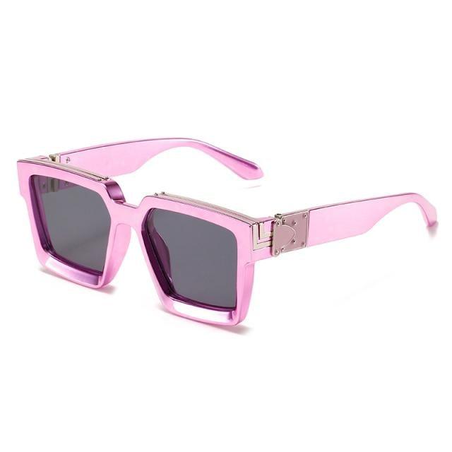 Black Vintage Design Sunglasses Luxury Design Stylish Classic  Sunglasses For Women Fashionable Trending Rectangle Shape Sunglasses For Ladies Summer UV400 Shades For Female