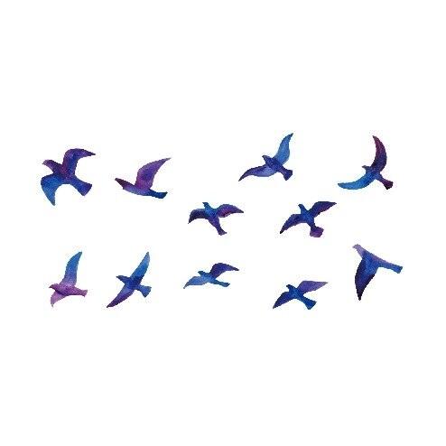 Black Waterproof Temporary Bird Tattoo Sticker Arm Leg Wrist Modern Small Tattoo For Womens And Kids