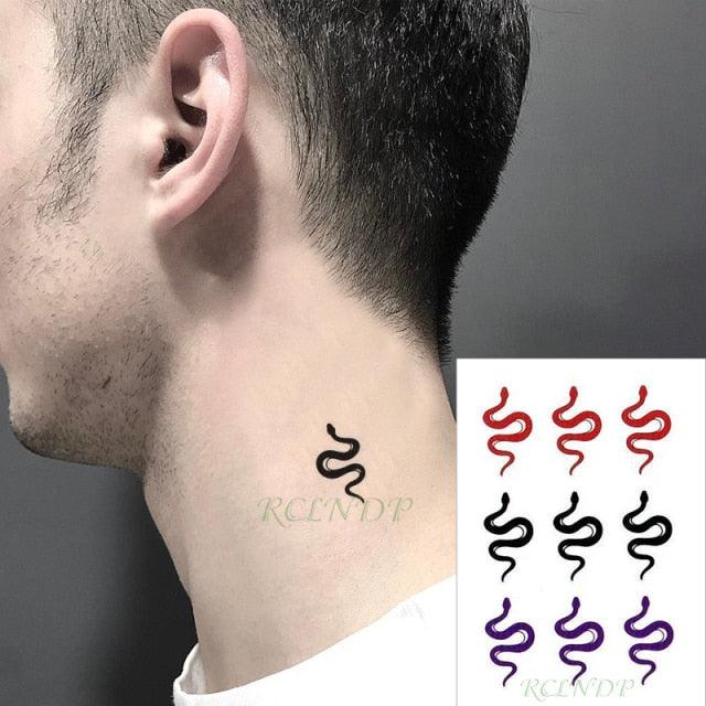 Black Waterproof Temporary Bird Tattoo Sticker Arm Leg Wrist Modern Small Tattoo For Womens And Kids