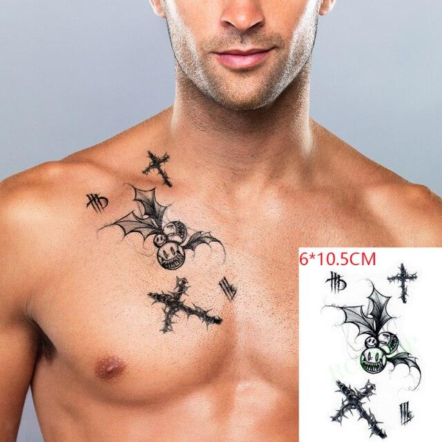 Black Waterproof Temporary Bird Tattoo Sticker Arm Leg Wrist Modern Small Tattoo For Womens And Kids