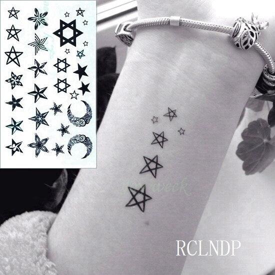 Black Waterproof Temporary Bird Tattoo Sticker Arm Leg Wrist Modern Small Tattoo For Womens And Kids