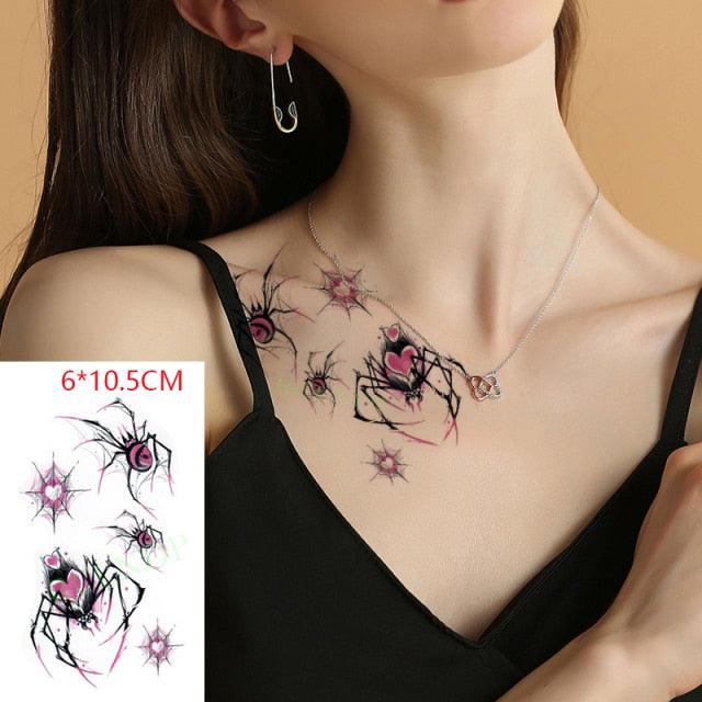 Black Waterproof Temporary Bird Tattoo Sticker Arm Leg Wrist Modern Small Tattoo For Womens And Kids