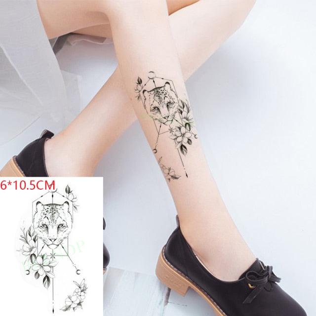 Black Waterproof Temporary Bird Tattoo Sticker Arm Leg Wrist Modern Small Tattoo For Womens And Kids