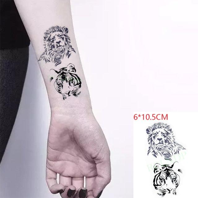 Black Waterproof Temporary Bird Tattoo Sticker Arm Leg Wrist Modern Small Tattoo For Womens And Kids