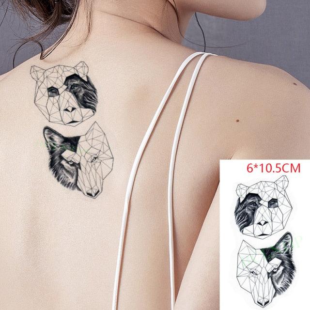 Black Waterproof Temporary Bird Tattoo Sticker Arm Leg Wrist Modern Small Tattoo For Womens And Kids