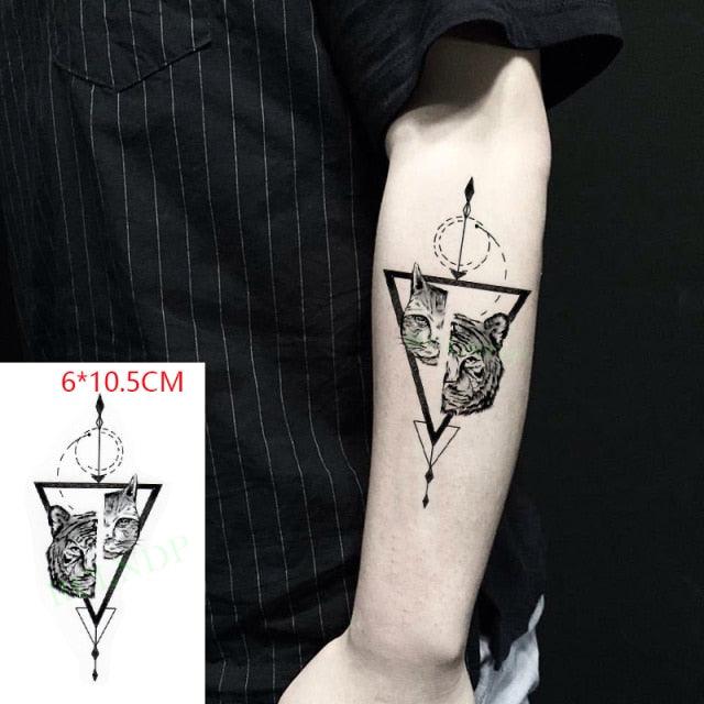 Black Waterproof Temporary Bird Tattoo Sticker Arm Leg Wrist Modern Small Tattoo For Womens And Kids