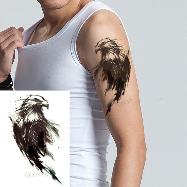Black Waterproof Temporary Tattoo Sticker Different Design Colorful Fake Tattoo Arm Hand For Halloween Party Womens Mens