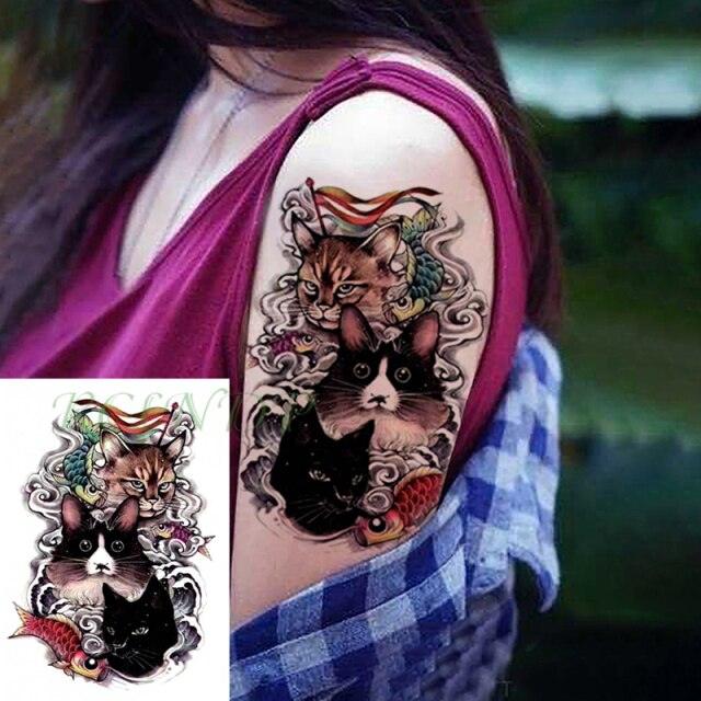 Black Waterproof Temporary Tattoo Sticker Different Design Colorful Fake Tattoo Arm Hand For Halloween Party Womens Mens