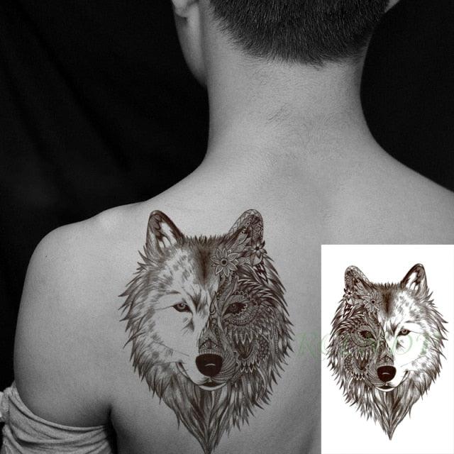 Black Waterproof Temporary Tattoo Sticker Different Design Colorful Fake Tattoo Arm Hand For Halloween Party Womens Mens