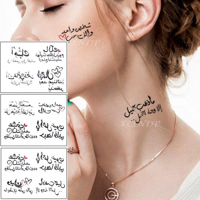 Black Waterproof Temporary Tattoo Sticker Different Design Colorful Fake Tattoo Arm Hand For Halloween Party Womens Mens