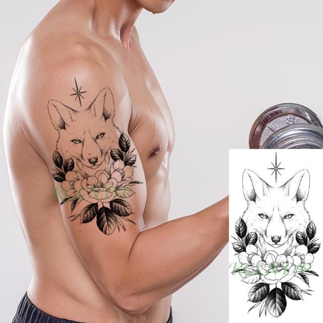 Black Waterproof Temporary Tattoo Sticker Different Design Colorful Fake Tattoo Arm Hand For Halloween Party Womens Mens