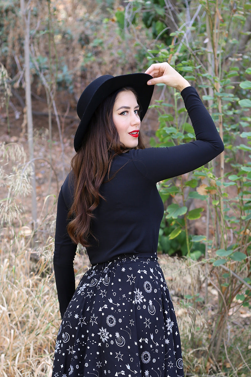 Black Mock Neck Top - 1X only