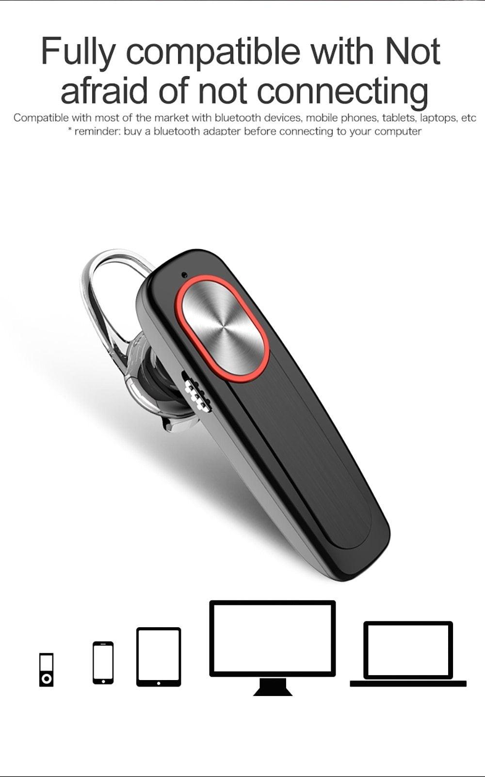 Bluetooth Headset Noise Cancelling Bluetooth Headphones Bluetooth Driving Earpiece Long Standby Mic Handsfree Wireless Bluetooth Earphone Workout Headphones Colorful Ear Hook For Phone Ear Wireless Sport Headphones Hands-Free Comfortable Business Earbud