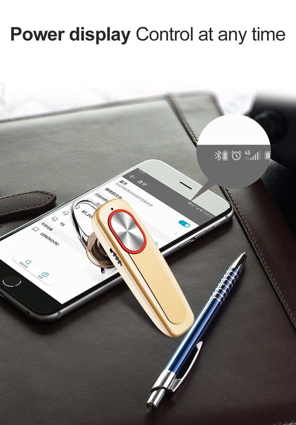 Bluetooth Headset Noise Cancelling Bluetooth Headphones Bluetooth Driving Earpiece Long Standby Mic Handsfree Wireless Bluetooth Earphone Workout Headphones Colorful Ear Hook For Phone Ear Wireless Sport Headphones Hands-Free Comfortable Business Earbud
