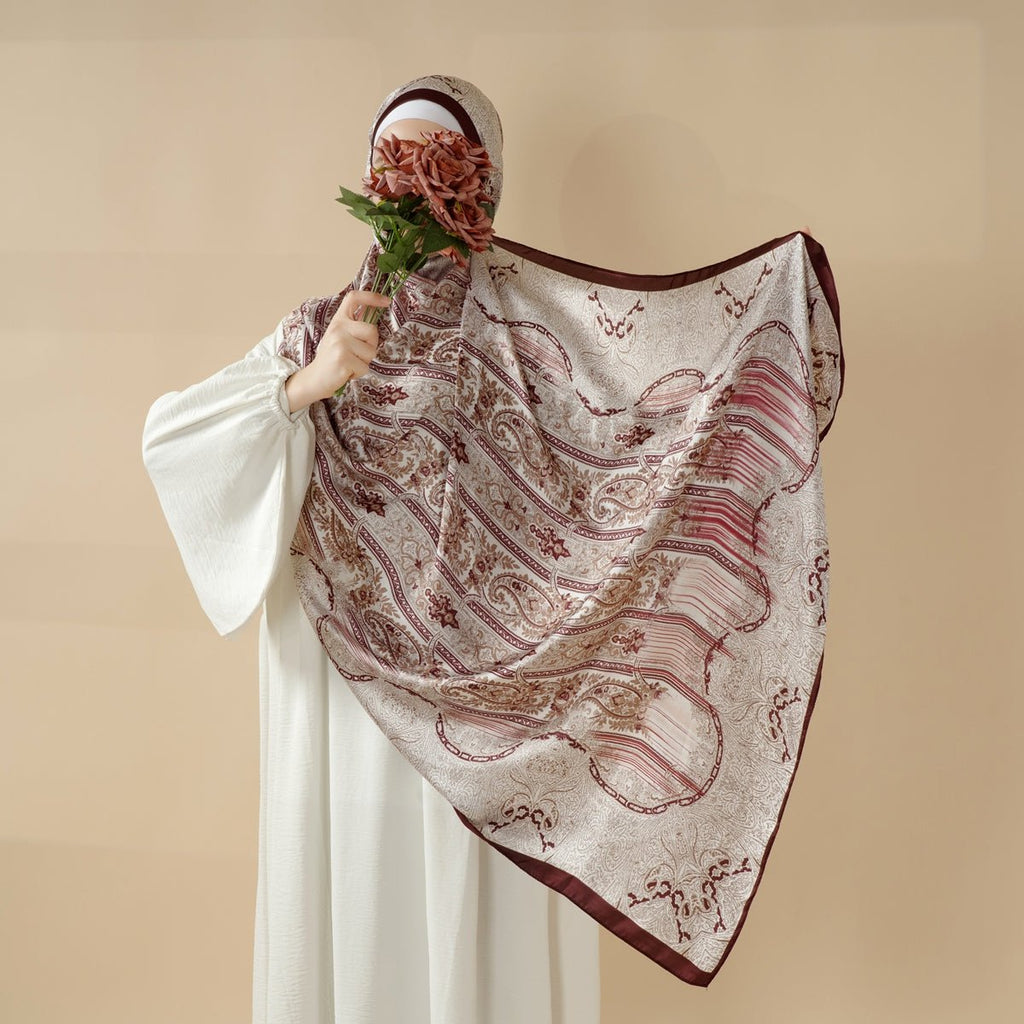 Bohemian Paisley Print Soft Scarf – Lightweight Long Shawl & Modest Hijab (MH106)