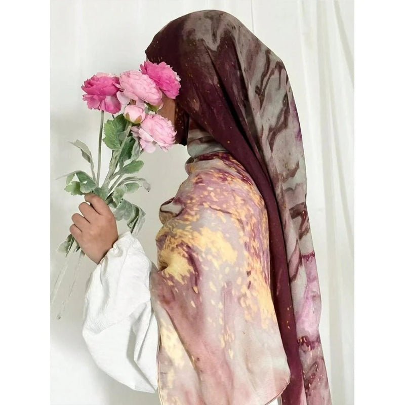 Bohemian Watercolor Marble Hijab(MH124)