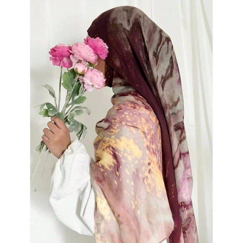 Bohemian Watercolor Marble Hijab(MH124)