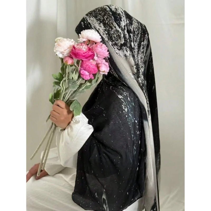 Bohemian Watercolor Marble Hijab(MH124)