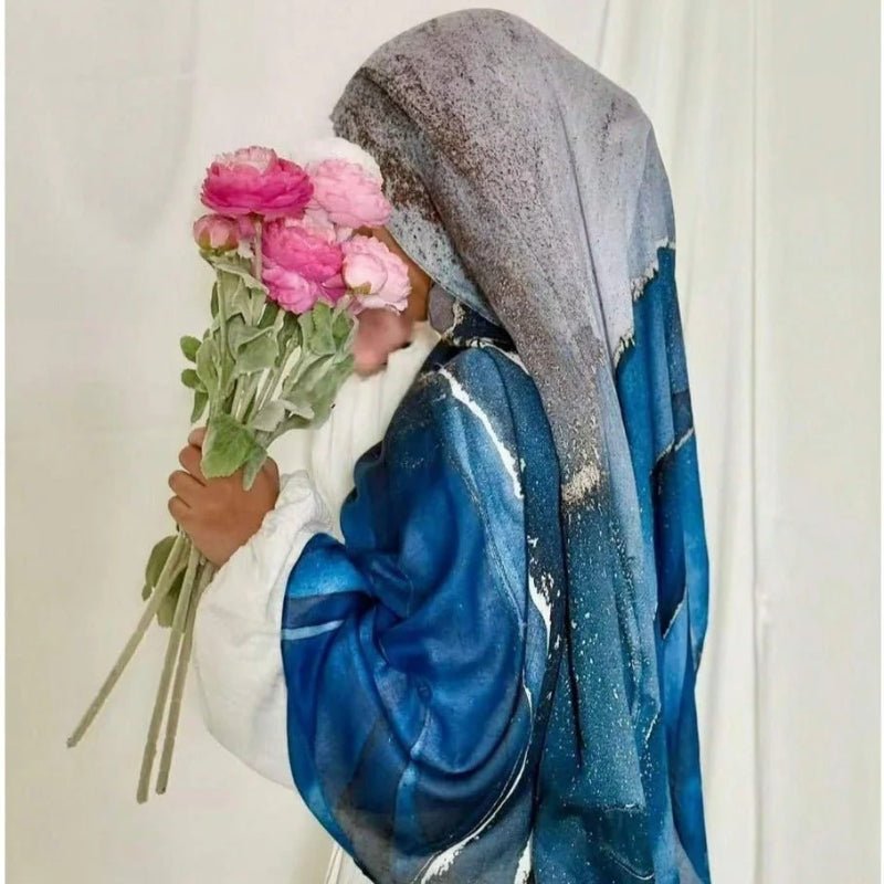 Bohemian Watercolor Marble Hijab(MH124)