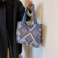 Boho Chic Canvas Tote - Spacious Convertible Bag for Campus & Commute (MAC261)