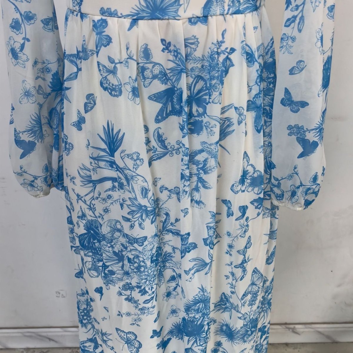 Botanical Print Maxi Dress (MS392)