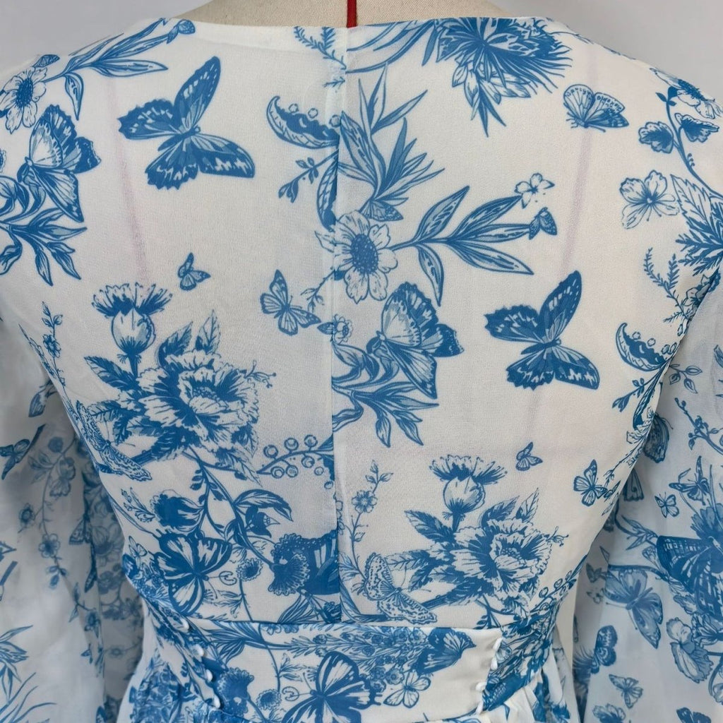 Botanical Print Maxi Dress (MS392)