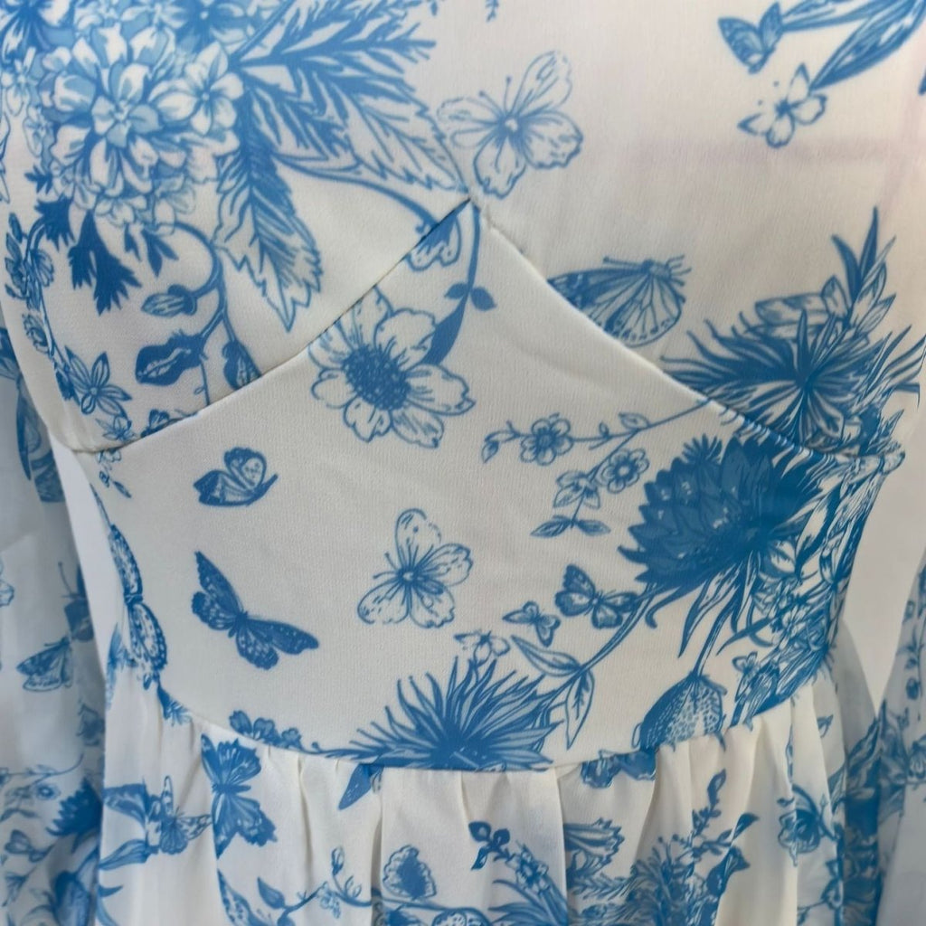 Botanical Print Maxi Dress (MS392)