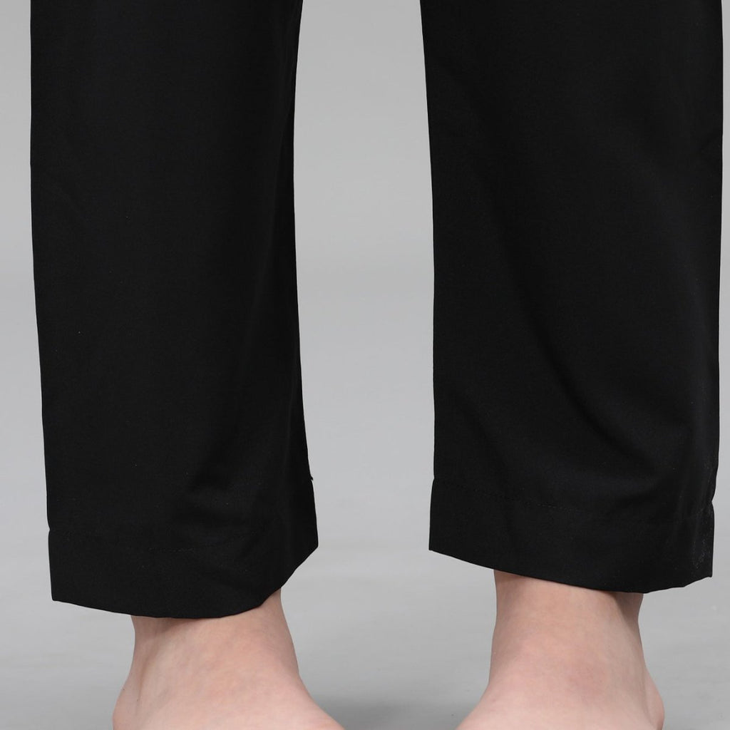 Boys Black Embroidered Tunic & Pants Set (MKB021)