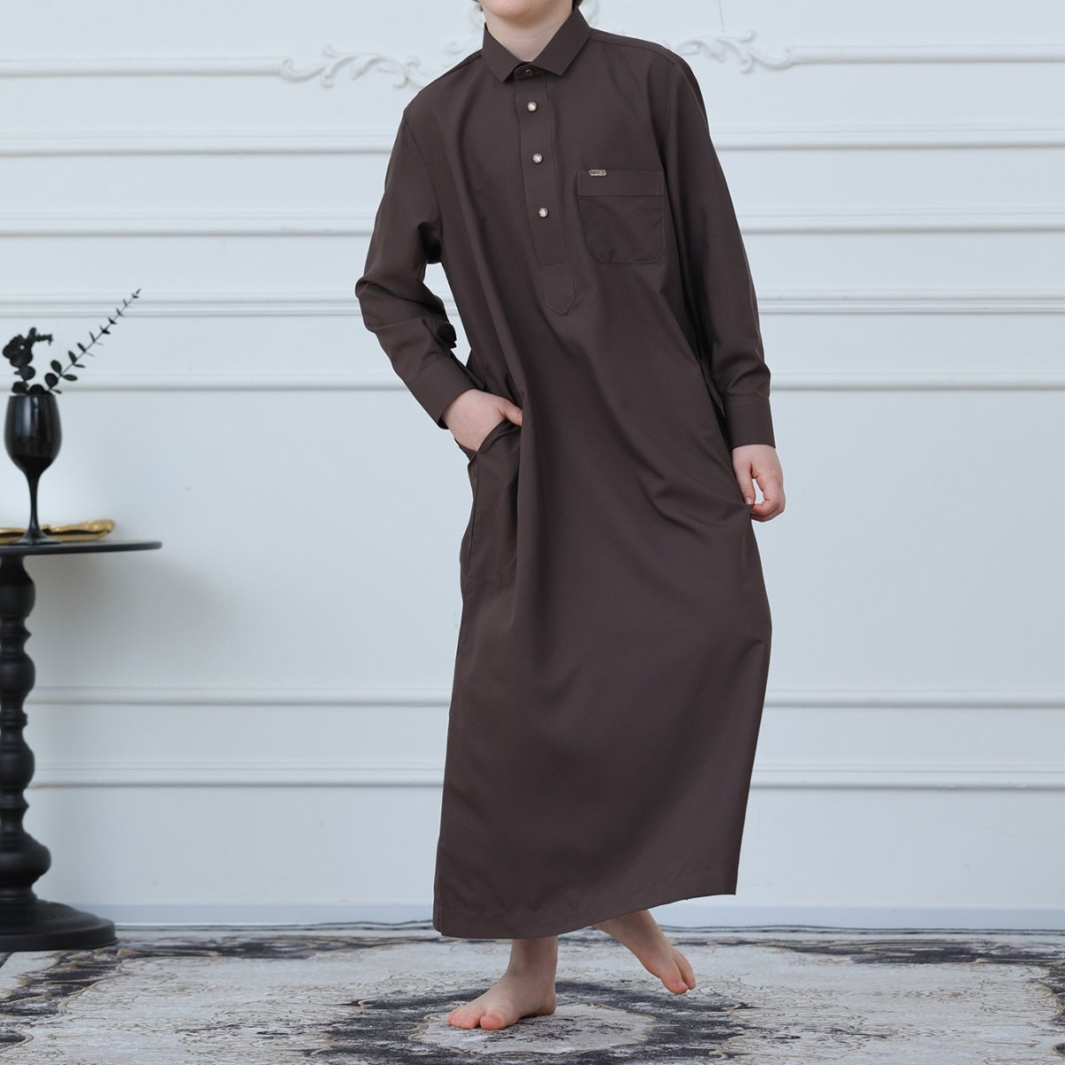 Boys Button-Front Thobe(MKB011)