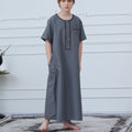 Boys' Embroidered Thobe with Side Pockets(MKB031)
